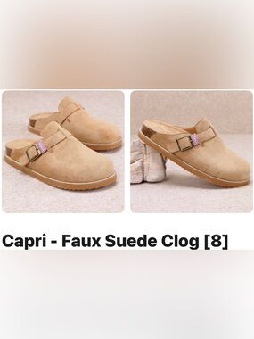 Mi,iM Boutique Brand Capri- Faux Suede Clogs size 8